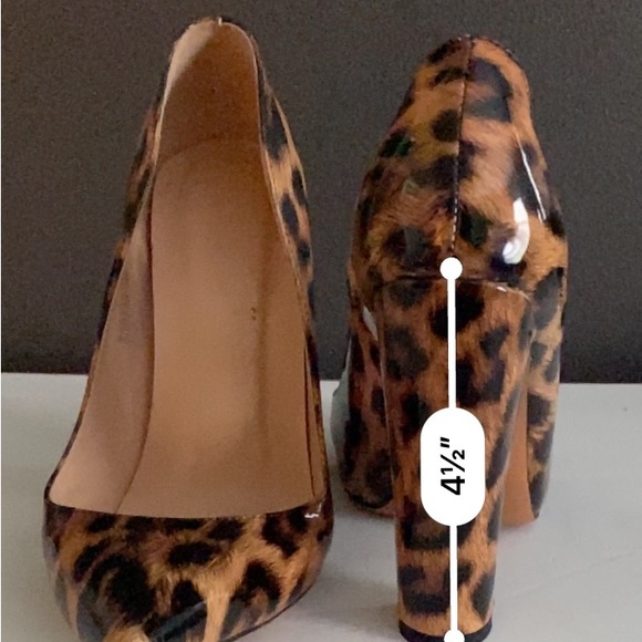 Size 8 Leopard Block Heels - Picture 2 of 4